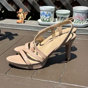 Nude Strappy Heels - Brenta Sandal by Naturalizer sz: 9